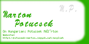 marton potucsek business card